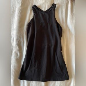 Athleta black open back racerback tank top